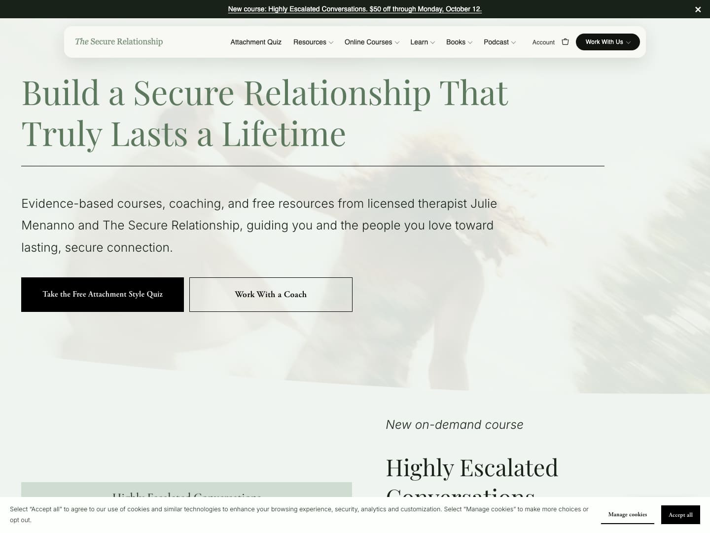 The Secure Relationship homepage