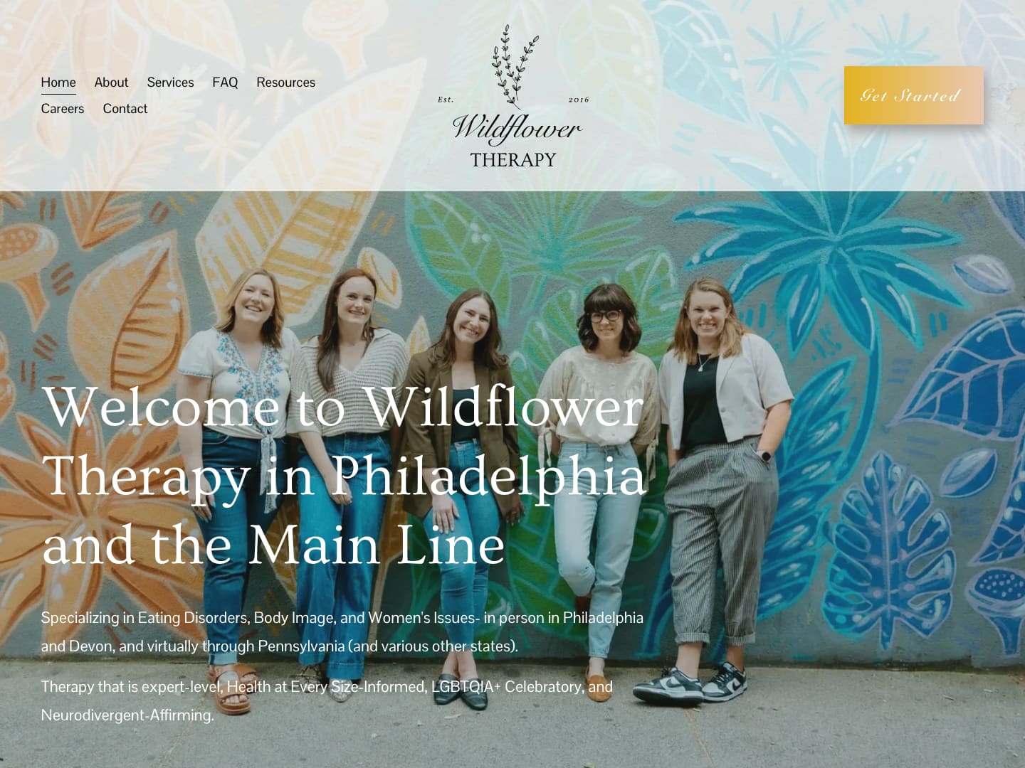 Wildflower Therapy homepage